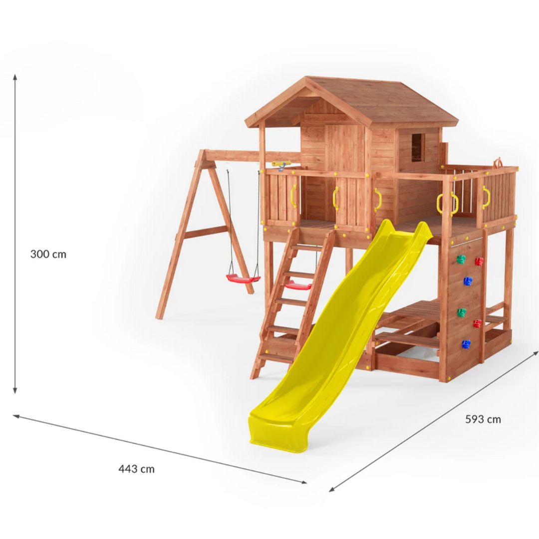 Детска Площадка С Пързалка и 2 Люлки 08210 Moonlight