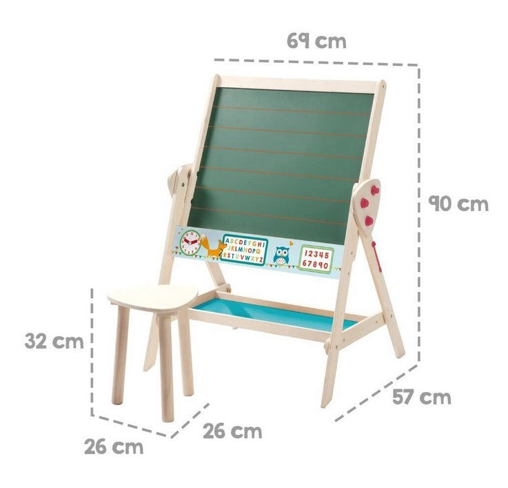 Детски статив-бюро със столче Fuchs und Eule