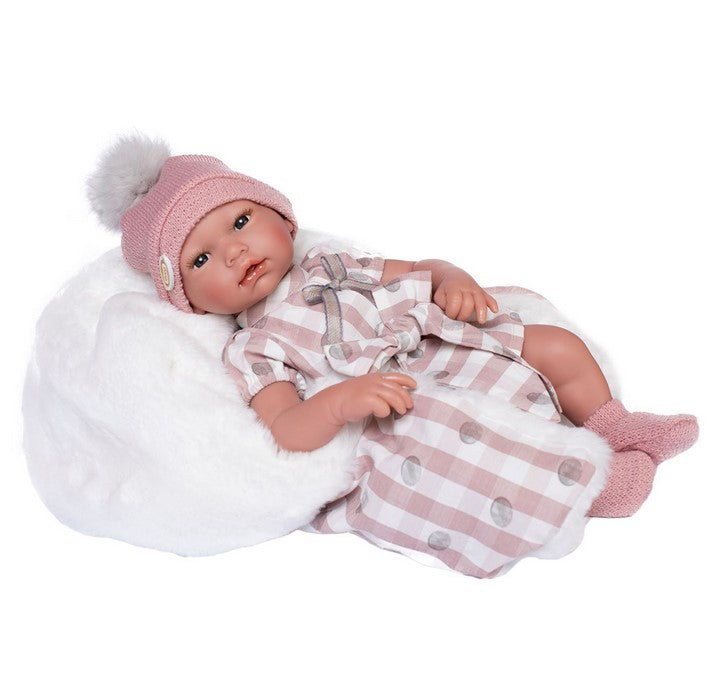 Красиви Кукли Reborn Lara, с рокля и мантия, 38 см