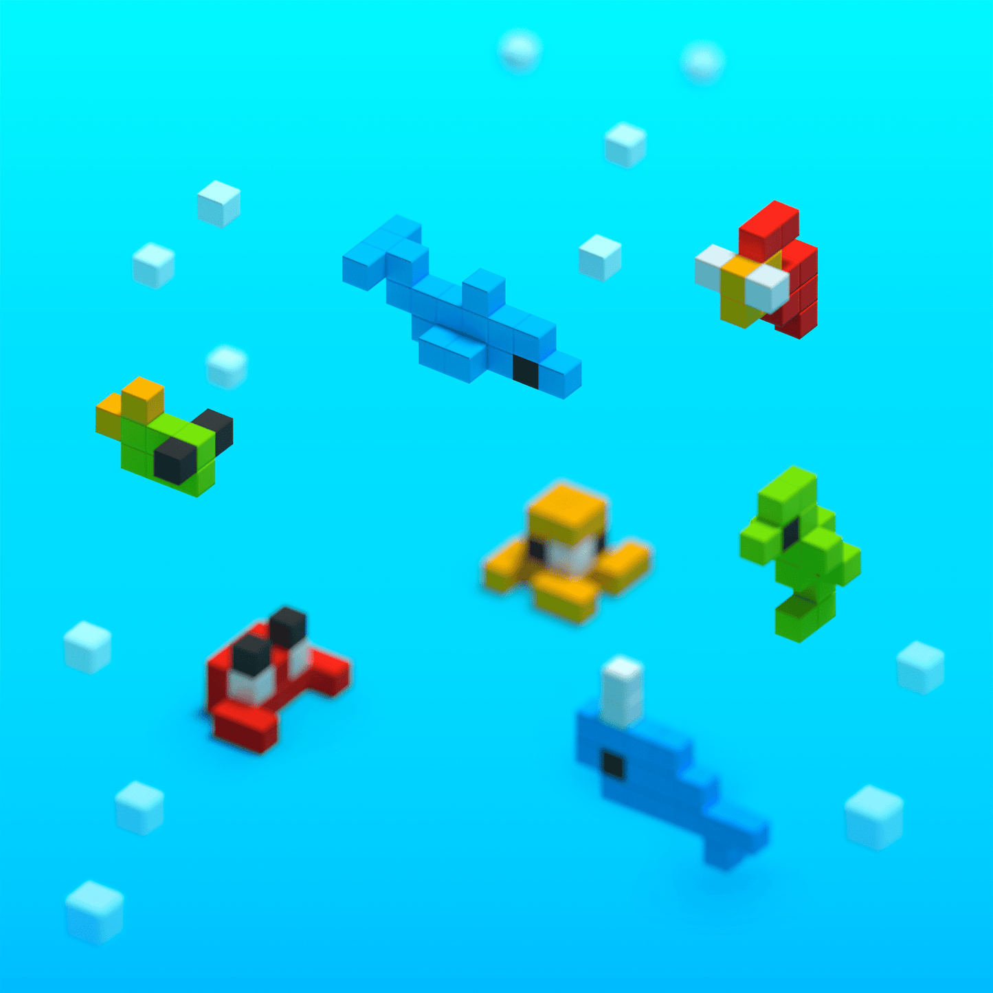 Магнитен конструктор Океан, 75 блокчета, 6 цвята