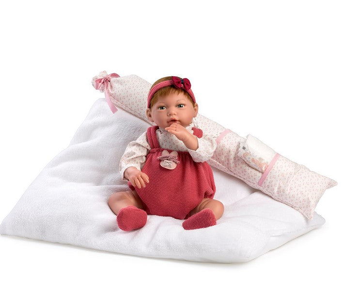 Красиви Кукли Reborn Roma, с червена дрешка и аксесоари, 38 см