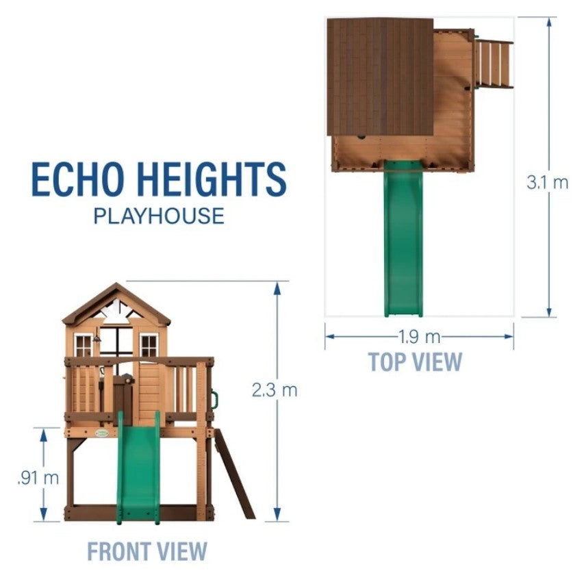 Детска площадка, Къщичка за игра с пързалка и кухня, Echo Heights