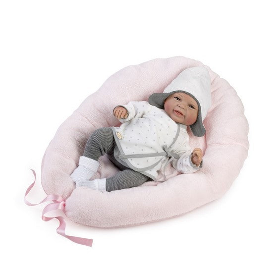 Голяма Кукла Reborn Uma, с пижама и възглавница, 46 см