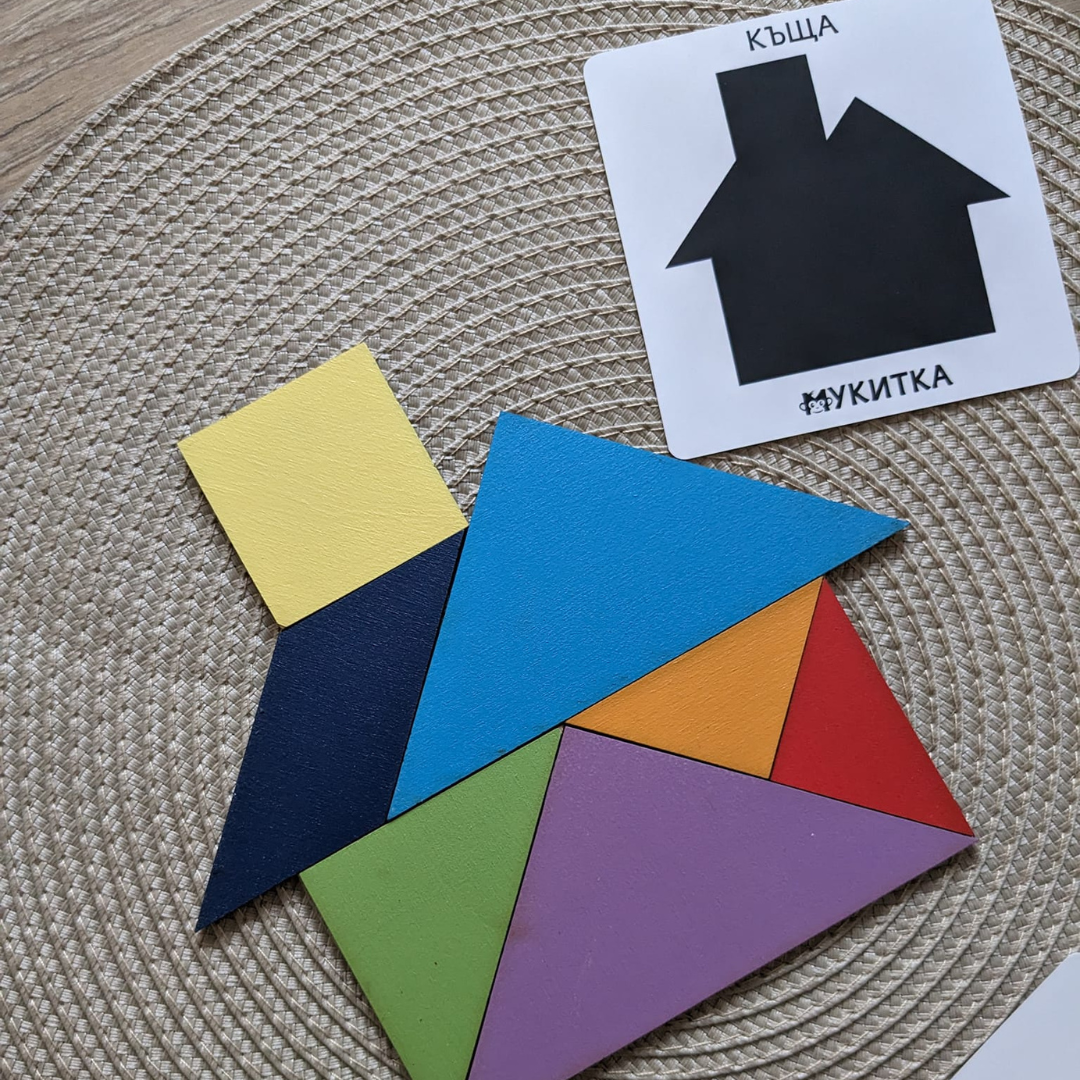 Дървен Пъзел - Танграм