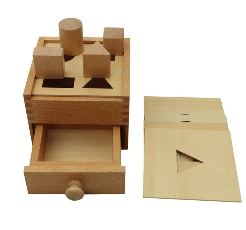 Монтесори кутия за форми с подвижни капаци