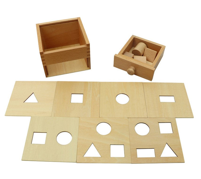 Монтесори кутия за форми с подвижни капаци