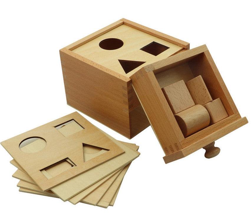 Монтесори кутия за форми с подвижни капаци