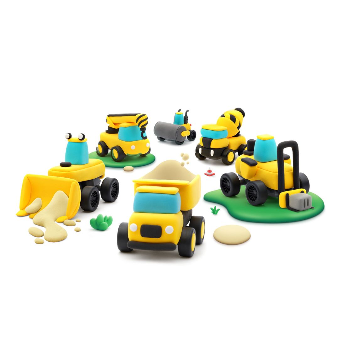 Глина За Моделиране CONSTRUCTION VEHICLES 15 кутийки