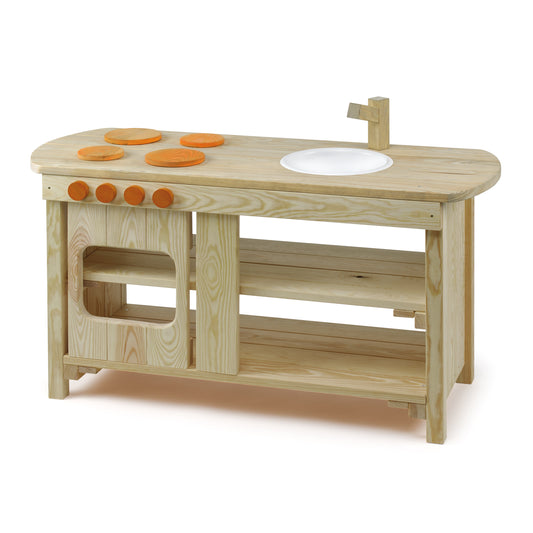 Дървена Детска Кухня За Игра На Открито