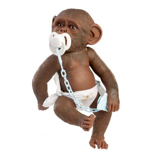 Zoo Reborn, маймунка бебе, бели и сини бикини, 32см