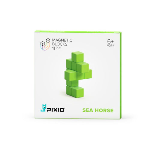 Магнитен конструктор Light Green Sea Horse, 11 блокчета