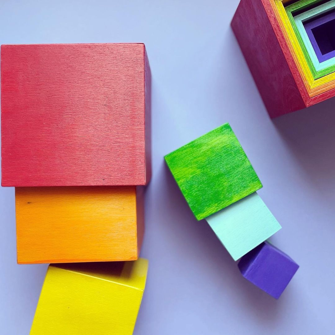 Валдорф Играчка Комплект Кутии “Цветовете На Дъгата”