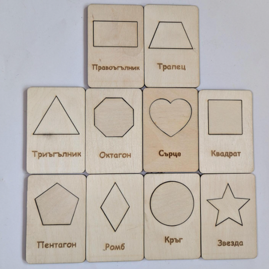 дървени карти монесори