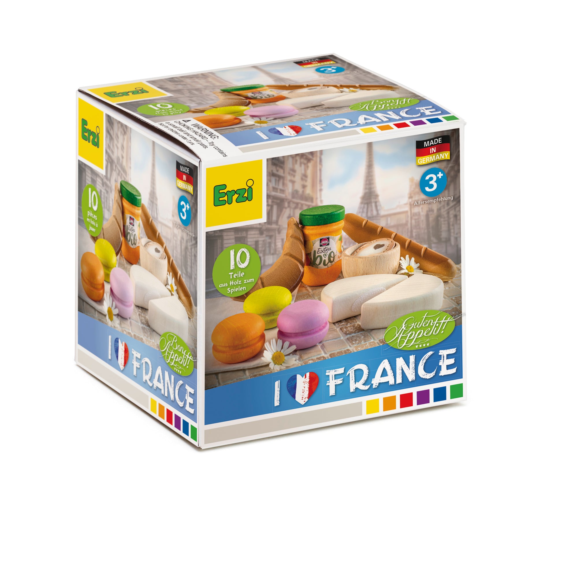 дървен комплект с хранителни продукти