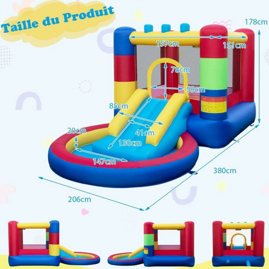 Детски Надуваем Замък 4в1, вкл. Компресор