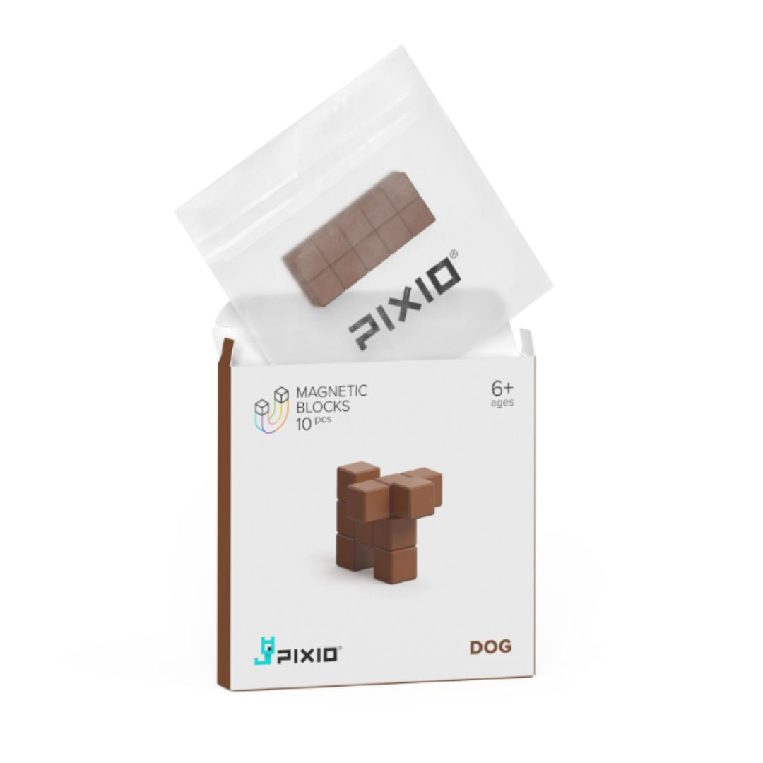 Магнитен конструктор Brown Dog, 10 блокчета
