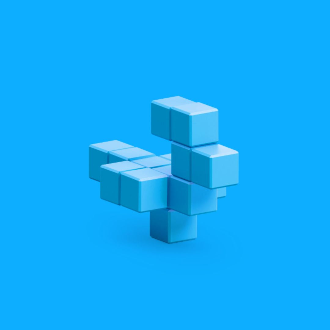 Магнитен конструктор Light Blue Bird, 14 блокчета