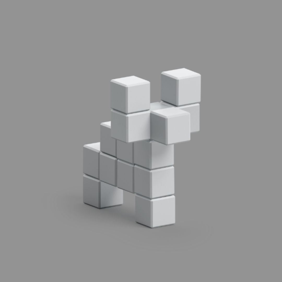 Магнитен конструктор Gray Cow, 15 блокчета