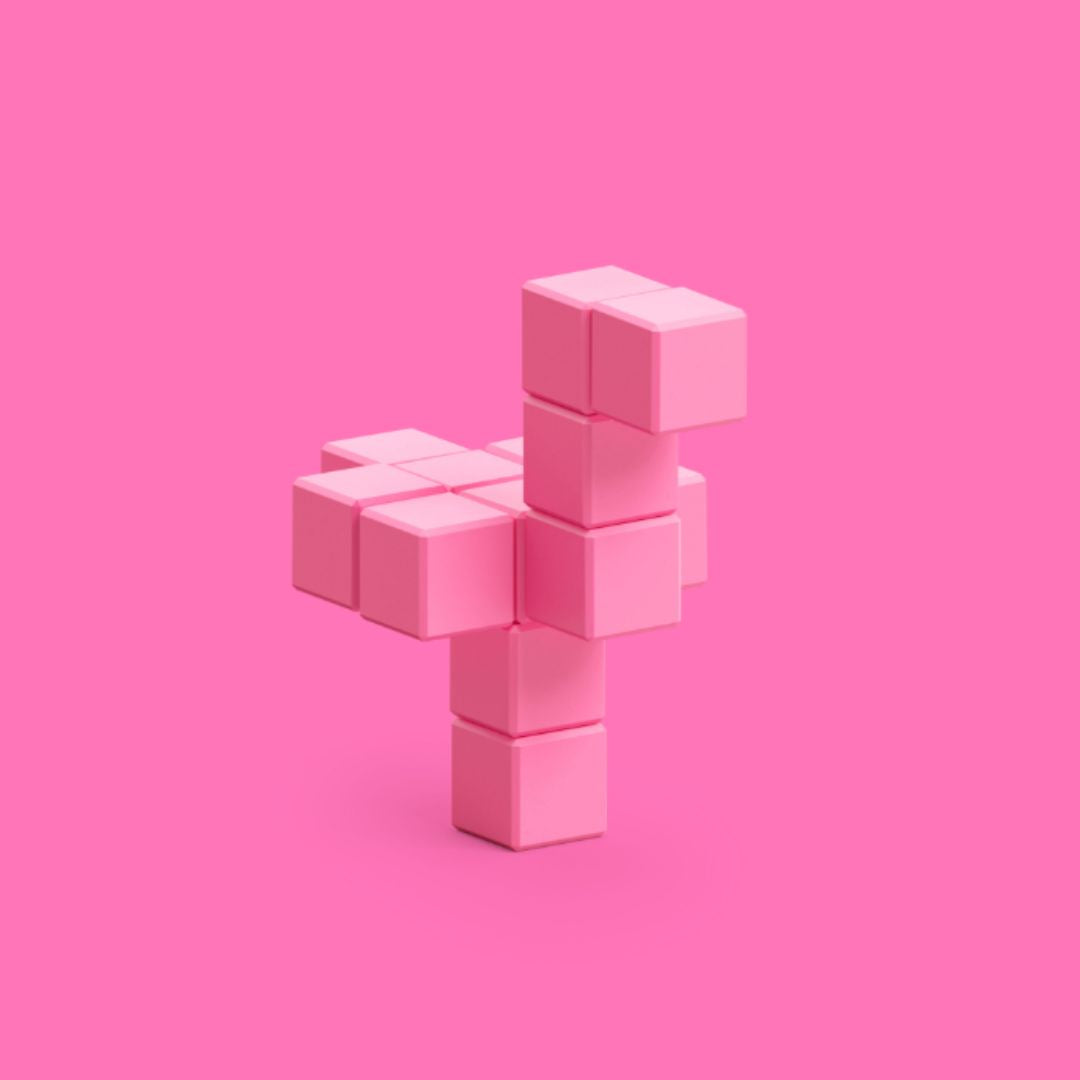 Магнитен конструктор Pink Ostrich, 13 блокчета