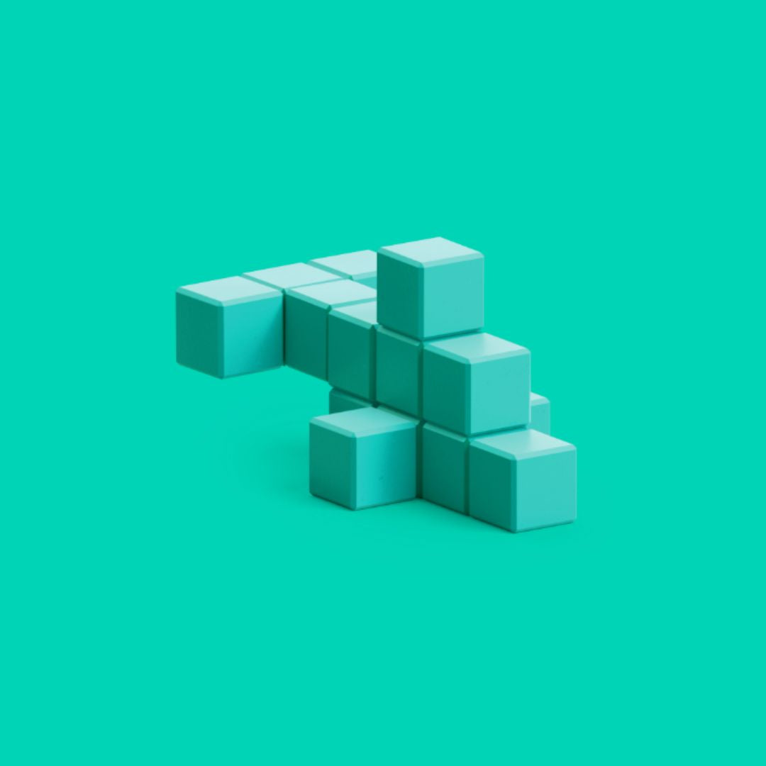 Магнитен конструктор Turquoise Dolphin, 14 блокчета