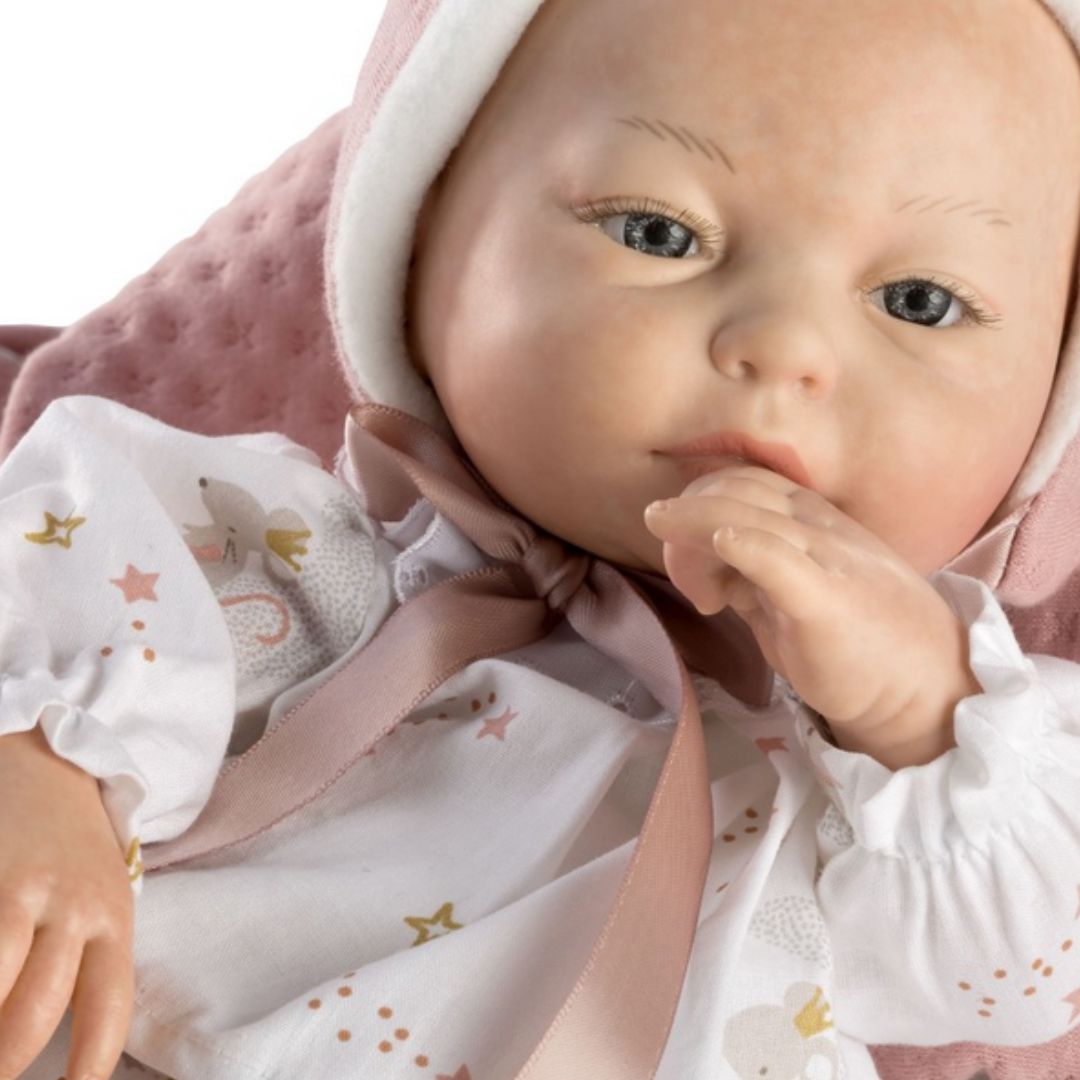 Красиви Кукли Reborn Camila, бяла риза с дълги ръкави, бели бикини с щампа на звезди и аксесоар, 38 см