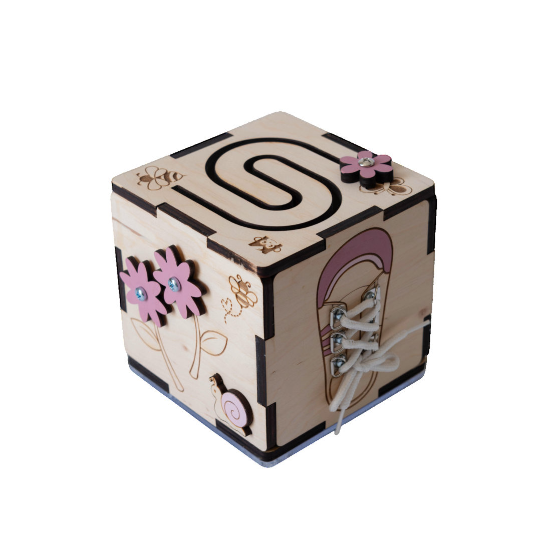 дървен монтесори куб