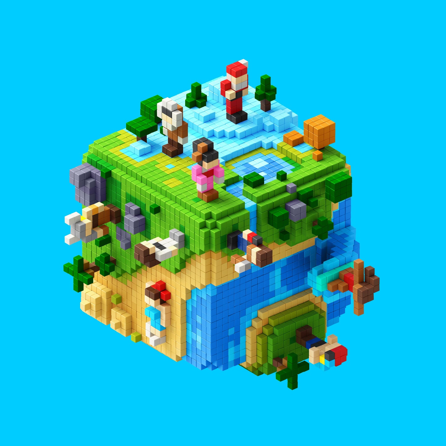 Магнитен конструктор Мини фигури Surprise series, 26-48 блокчета