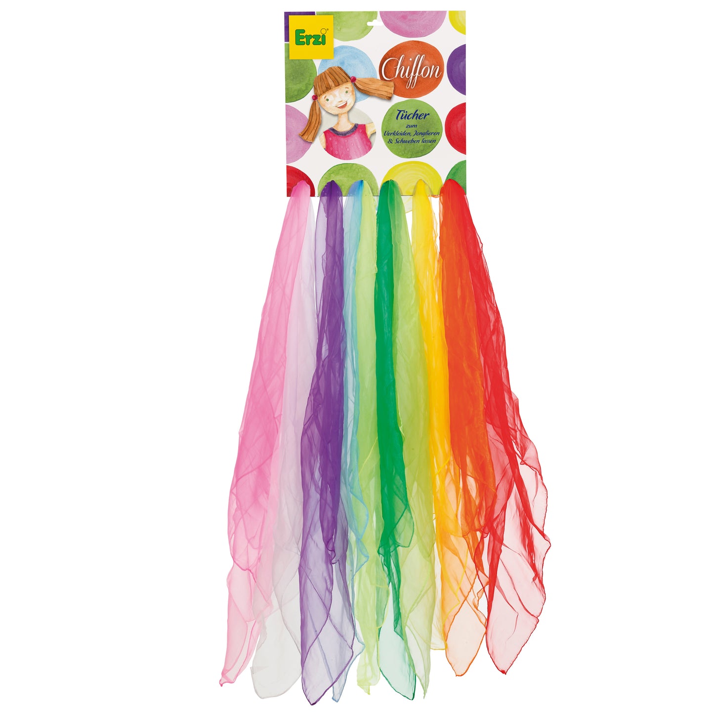 цветни шифонени шалчета за игра