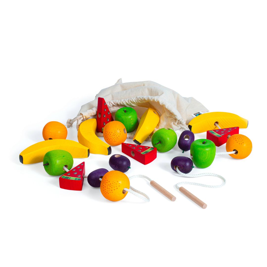 образователна игра нанизване на плодове