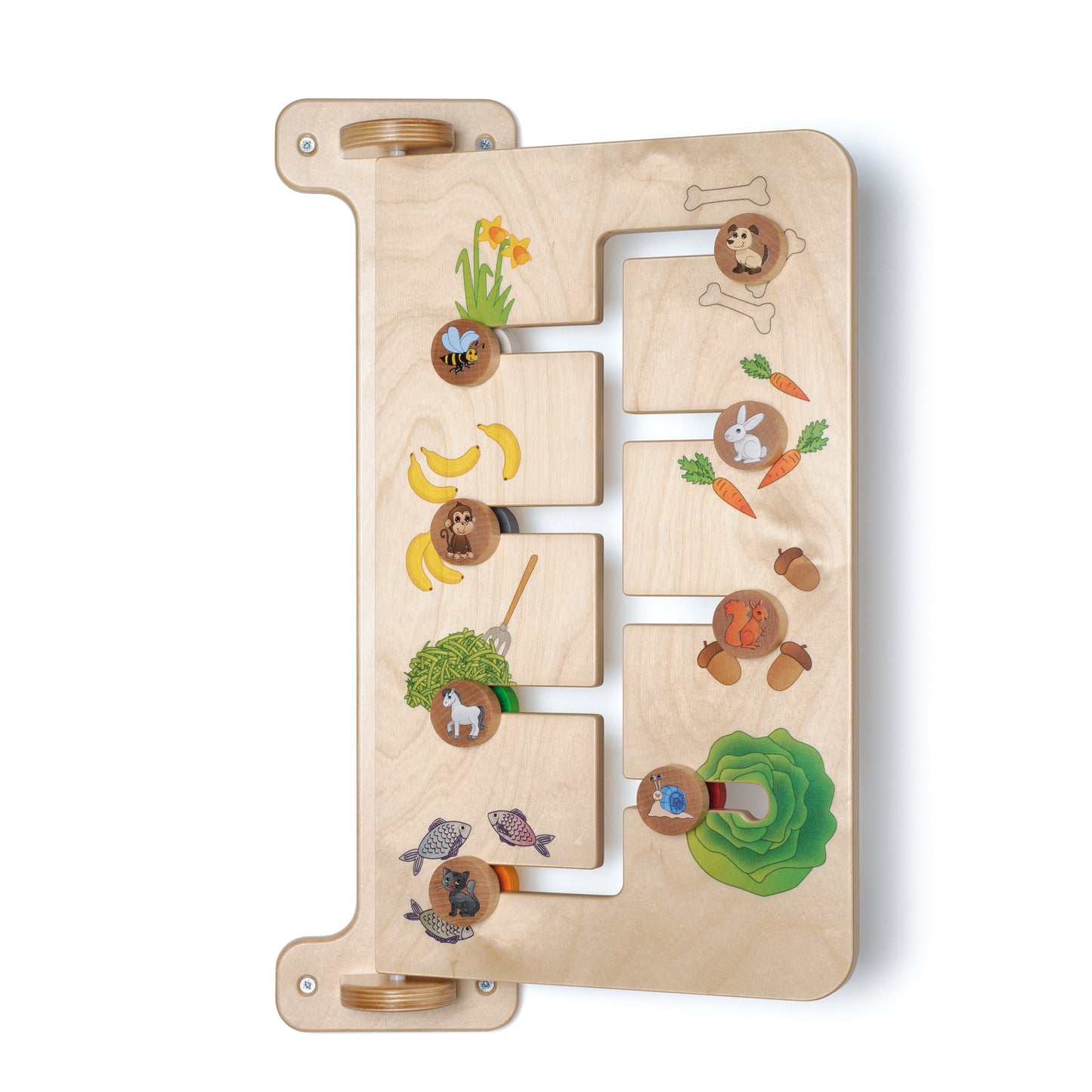 Дървена Активна Игра За Стена - Бизиборд - Животни