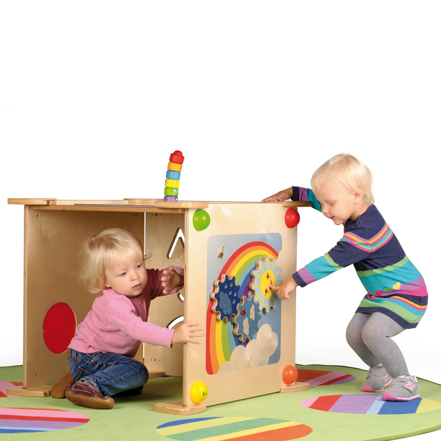 Дървена Активна Игра За Стена - Бизиборд - По Пътя На Дъгата