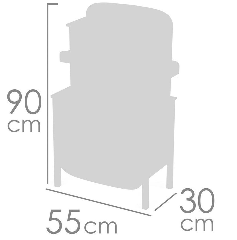 Дървен шкаф с повивалник за кукли NIZA
