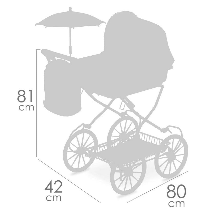 Сгъваема количка за кукли Provenza с чадър