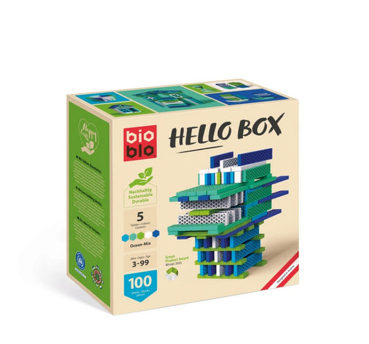 Конструктор HELLO BOX, "Ocean-Mix" с 100 блокa