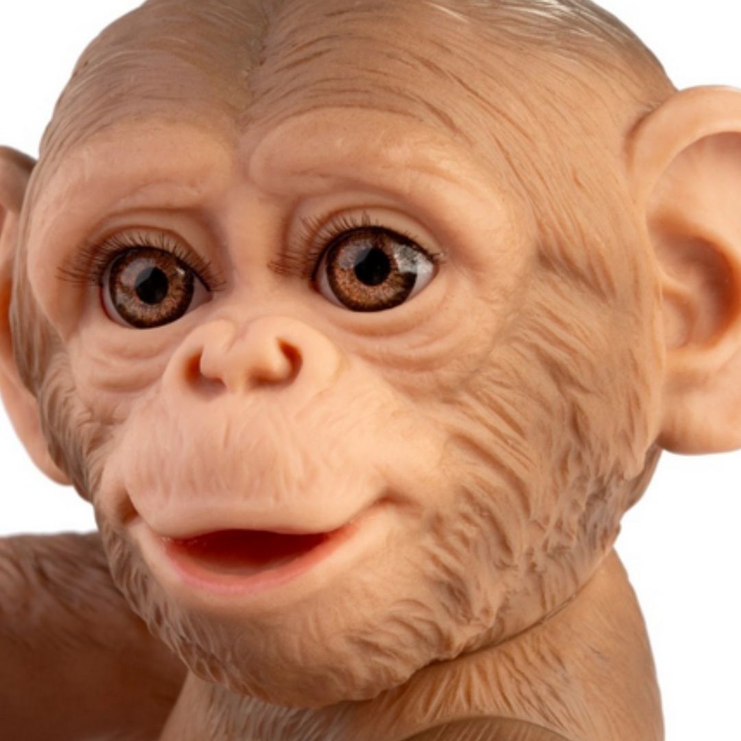 Zoo Reborn, маймунка бебе, розови бикини, 32см