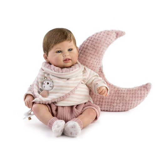 Голяма Кукла Reborn Adriana, със сладки дрешки и аксесоари, 46 см