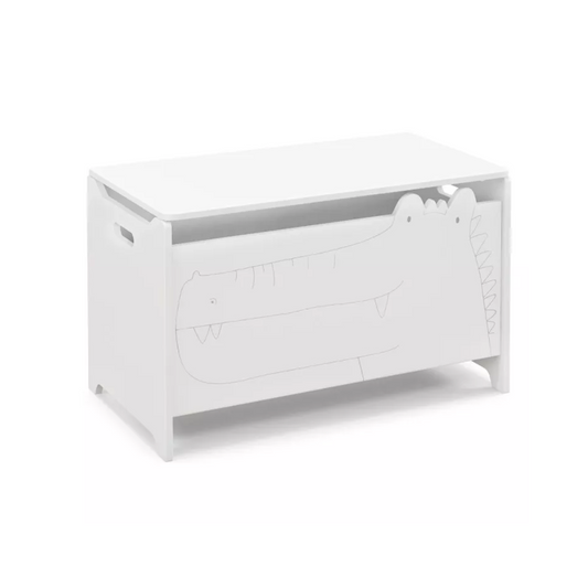 Дървена кутия за играчки и пейка 2в1