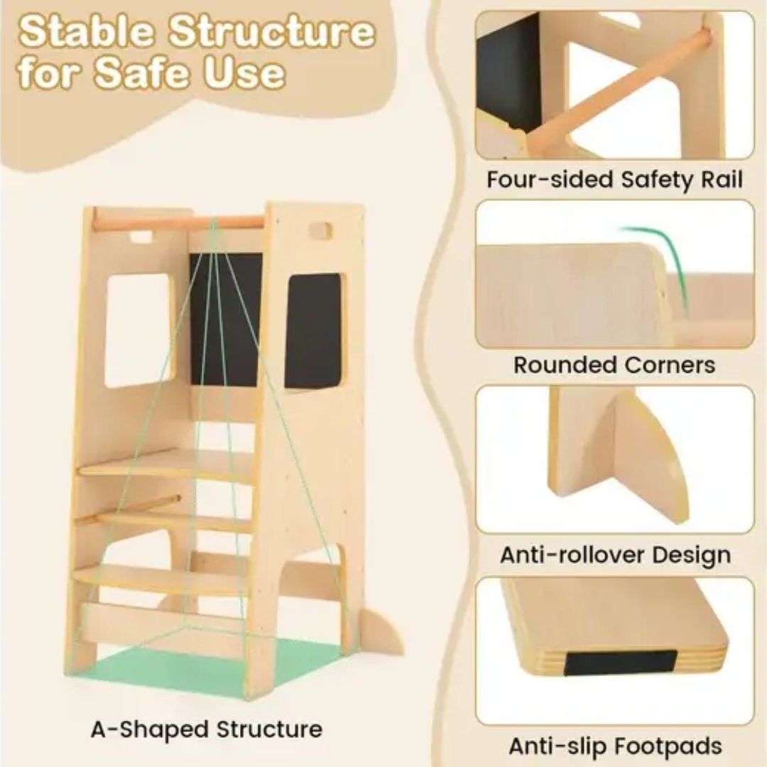 обучителна монтесори кула с дъска