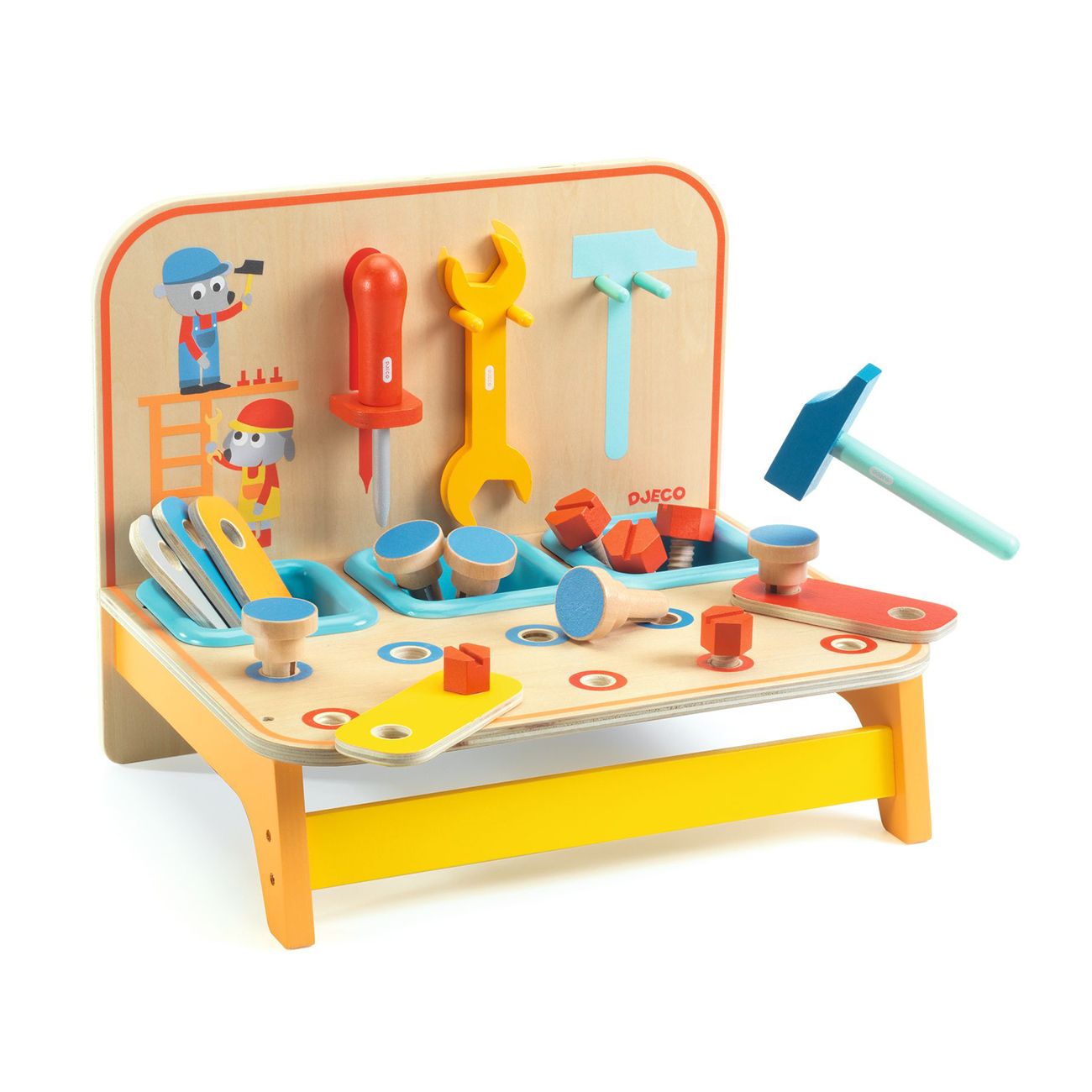 Дървена играчка за ролеви игри, Маса с инструменти