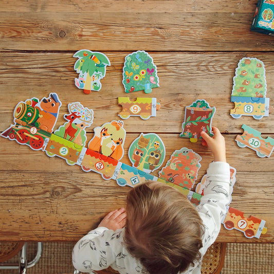 Образователен Пъзел "Аз броя", увод в числата от 1 до 10 и количества