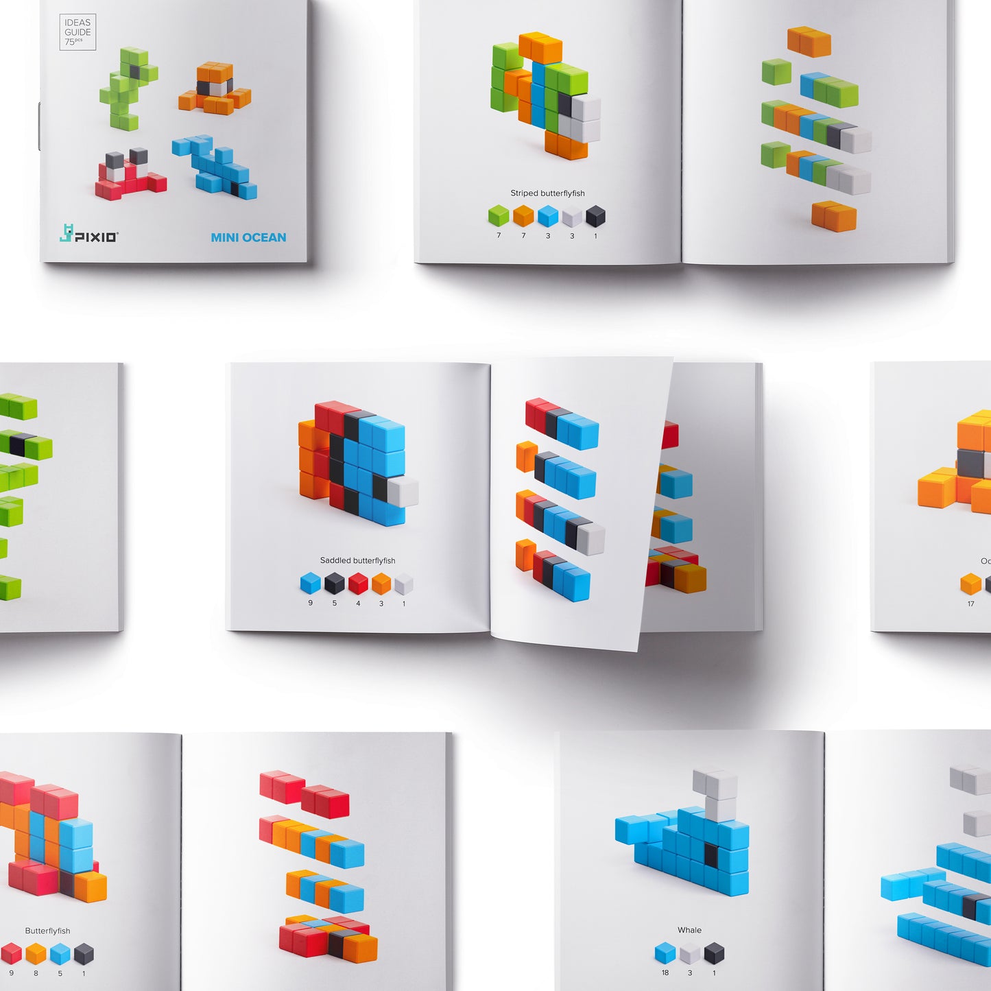 Магнитен конструктор Океан, 75 блокчета, 6 цвята