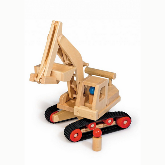 дървена количка багер