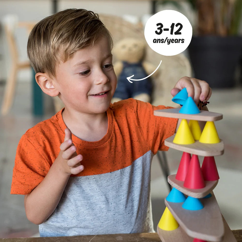 Дървен Баланс Конструктор Piks Медиум Сет 44