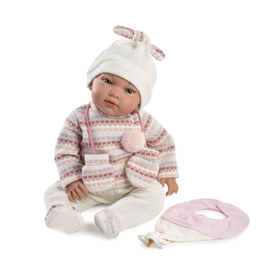 Голяма Кукла От Винилова Гума Яна, с панталон и вълнен пуловер, 42 см